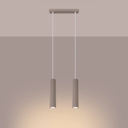 Lampa wisząca KARBON 2 taupe SL.1773 - Sollux