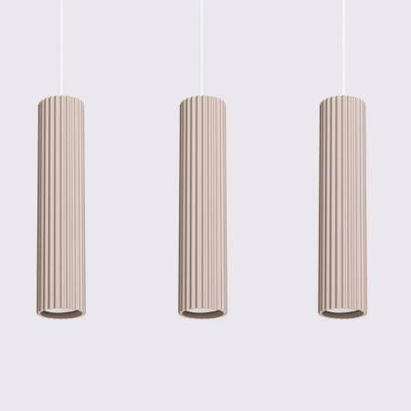 Lampa wisząca KARBON 3L taupe SL.1774 - Sollux