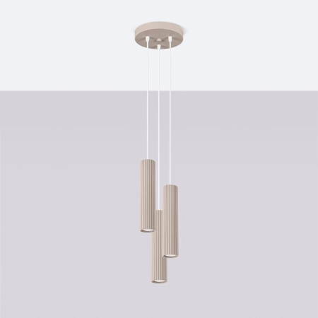 Lampa wisząca KARBON 3P taupe SL.1775 - Sollux