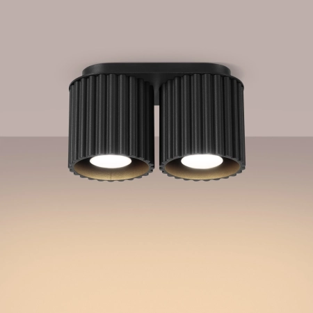 Plafon AURA 2 czarny GU10 SL.1785 - Sollux