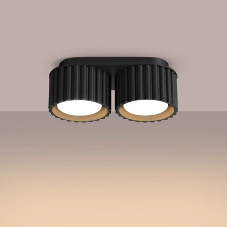 Plafon AURA 2 czarny GX53 SL.1788 - Sollux