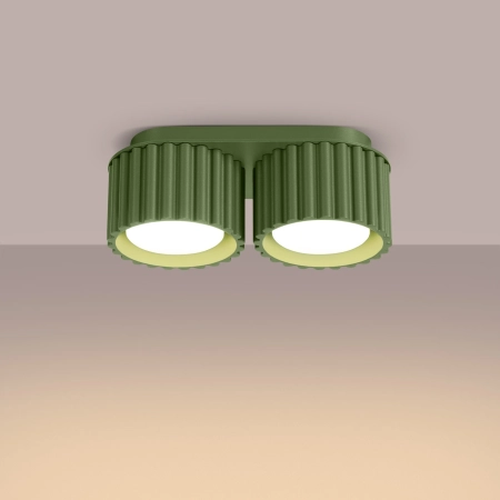 Plafon AURA 2 zielony oliwkowy GX53 SL.1798 - Sollux