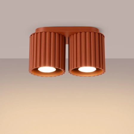 Plafon AURA 2 ochra czerwona GU10 SL.1800 - Sollux