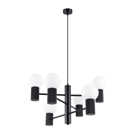 Żyrandol HALO 6 czarny SL.1830 - Sollux