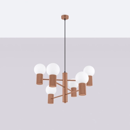 Żyrandol HALO 6 mocca SL.1834 - Sollux
