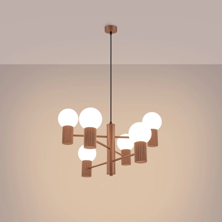 Żyrandol HALO 6 mocca SL.1834 - Sollux