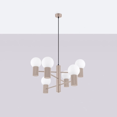 Żyrandol HALO 6 taupe SL.1836 - Sollux
