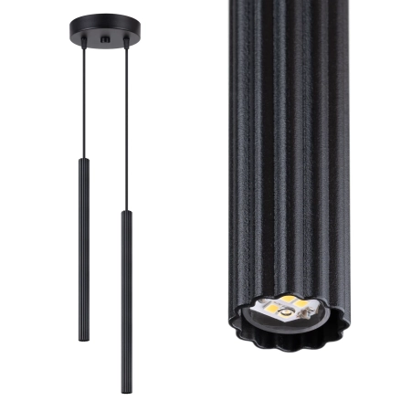 Lampa wisząca ARCHE 2P czarna SL.1867 - Sollux