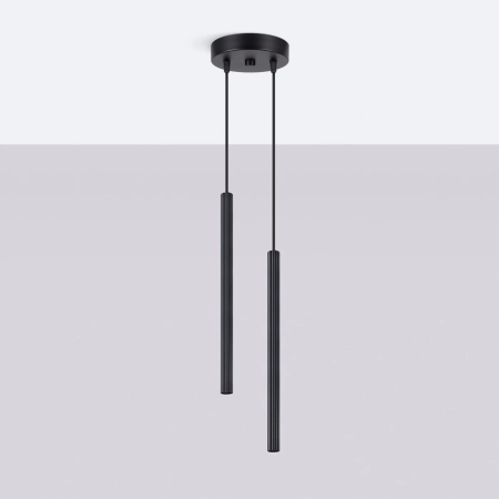 Lampa wisząca ARCHE 2P czarna SL.1867 - Sollux