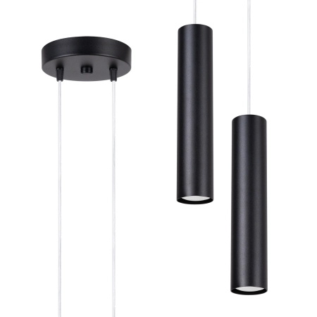 Lampa wisząca LAGOS 2P czarna SL.1869 - Sollux