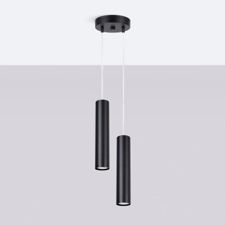 Lampa wisząca LAGOS 2P czarna SL.1869 - Sollux