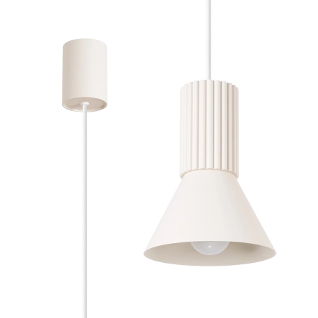 Lampa wisząca ESTRIA 1 beżowa SL.1870 - Sollux