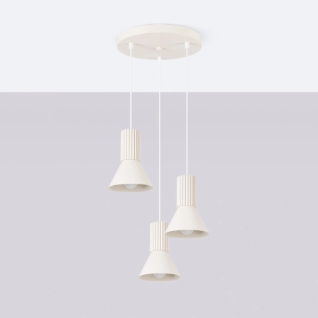 Lampa wisząca ESTRIA 3P beżowa SL.1871 - Sollux
