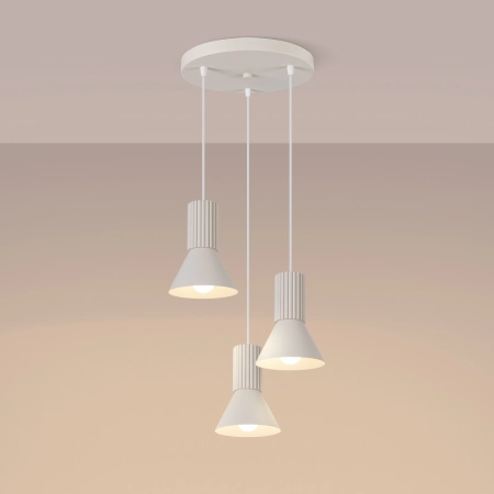 Lampa wisząca ESTRIA 3P beżowa SL.1871 - Sollux