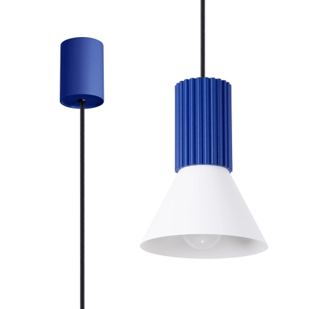 Lampa wisząca ESTRIA 1 biała/ultramaryna SL.1874 - Sollux