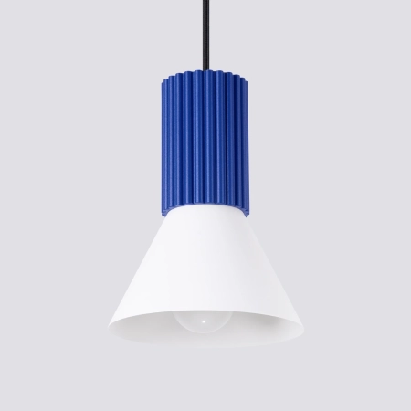 Lampa wisząca ESTRIA 1 biała/ultramaryna SL.1874 - Sollux