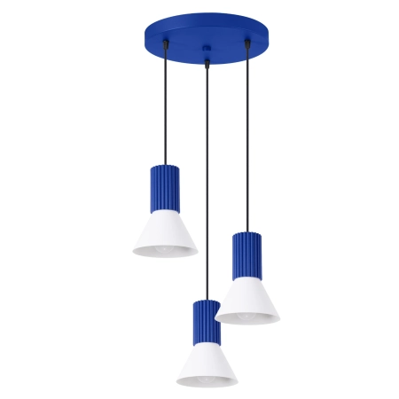 Lampa wisząca ESTRIA 3P biała/ultramaryna SL.1875 - Sollux