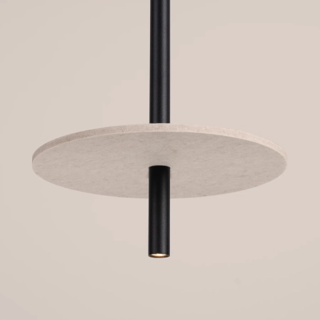 Lampa wisząca FELTRO 1 czarna/beżowa SL.1879 - Sollux