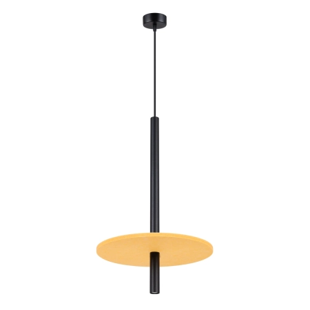 Lampa wisząca FELTRO 1 czarna/żółta SL.1880 - Sollux
