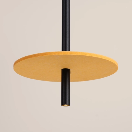 Lampa wisząca FELTRO 1 czarna/żółta SL.1880 - Sollux