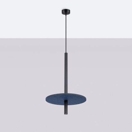 Lampa wisząca FELTRO 1 czarna/granatowa SL.1881 - Sollux