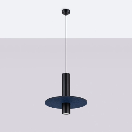 Lampa wisząca PELTA 1 czarna/granatowa SL.1884 - Sollux