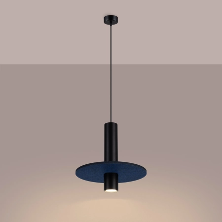 Lampa wisząca PELTA 1 czarna/granatowa SL.1884 - Sollux