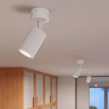 Plafon aluminiowy biały 1-punktowy KARBON 1 SL.1911 - Sollux Lighting