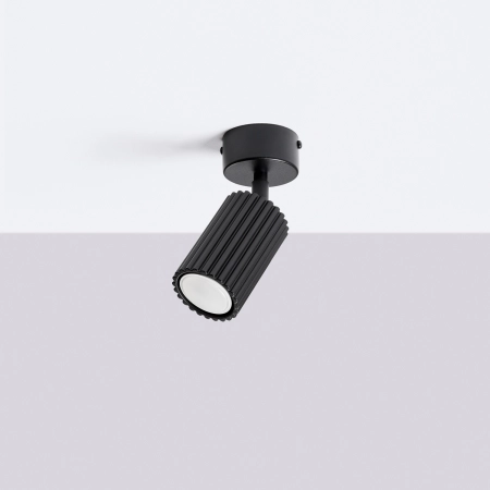 Plafon aluminiowy czarny regulowany 18cm KARBON 1 z serii KARBON SL.1913 - Sollux Lighting