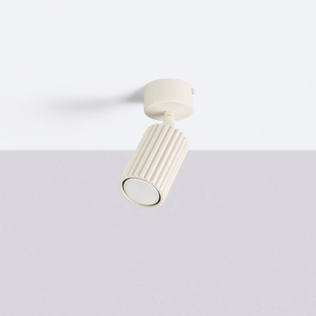 Plafon aluminiowy beżowy 10cm 1-punktowy KARBON 1 SL.1914 - Sollux Lighting