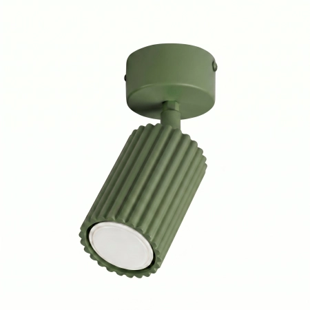 Plafon aluminiowy oliwkowy regulowany 18cm KARBON 1 SL.1915 - Sollux Lighting