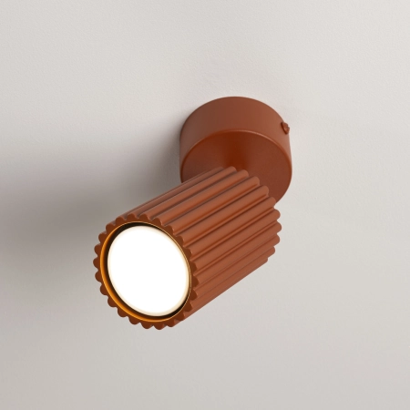 Plafon aluminiowy kwadratowy czerwony 10cm KARBON 1 z serii KARBON SL.1916 - Sollux Lighting