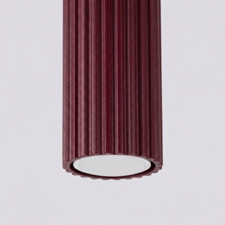 Plafon aluminiowy kwadratowy burgundowy 10cm KARBON 10 z serii KARBON SL.1917 - Sollux Lighting