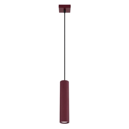 Lampa wisząca aluminiowa burgundowa 1-punktowa KARBON 1 z serii KARBON SL.1918 - Sollux Lighting