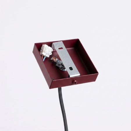 Lampa wisząca aluminiowa burgundowa 1-punktowa KARBON 1 z serii KARBON SL.1918 - Sollux Lighting