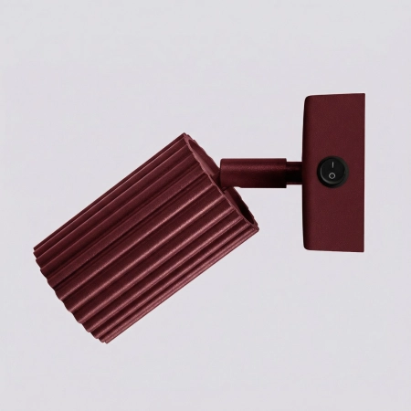 Kinkiet aluminiowy burgundowy z włącznikiem KARBON SL.1920 - Sollux Lighting