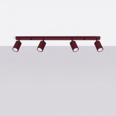 Plafon aluminiowy burgundowy 4-punktowy 81cm z serii KARBON SL.1924 - Sollux Lighting