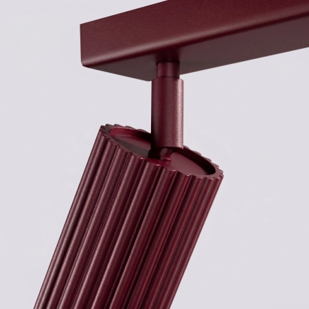 Plafon aluminiowy burgundowy 4-punktowy 81cm z serii KARBON SL.1924 - Sollux Lighting