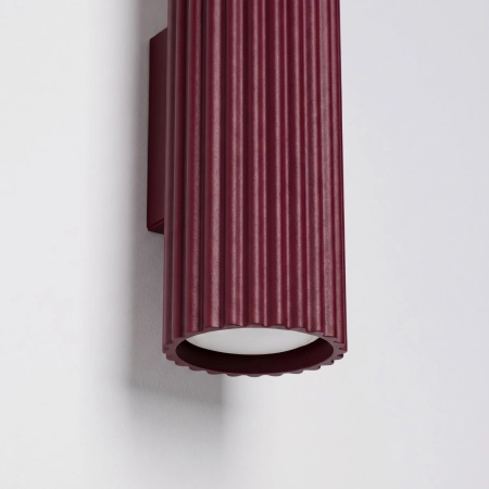 Kinkiet aluminiowy burgundowy 2-punktowy 20cm z serii KARBON SL.1926 - Sollux Lighting