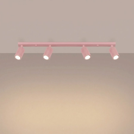 Plafon aluminiowy różowy 4-punktowy 81cm KARBON z serii KARBON SL.1937 - Sollux Lighting