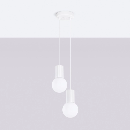 Lampa wisząca HALO 2P biała SL.1971 - Sollux