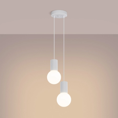 Lampa wisząca HALO 2P biała SL.1971 - Sollux