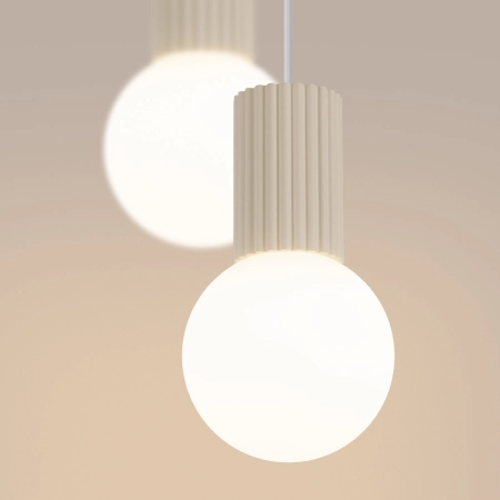 Lampa wisząca HALO 2P beżowa SL.1973 - Sollux