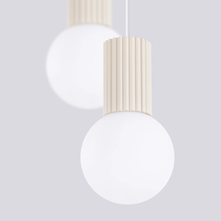 Lampa wisząca HALO 2P beżowa SL.1973 - Sollux