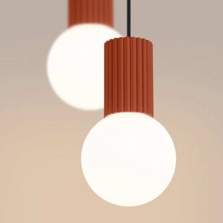 Lampa wisząca HALO 2P ochra czerwona SL.1975 - Sollux