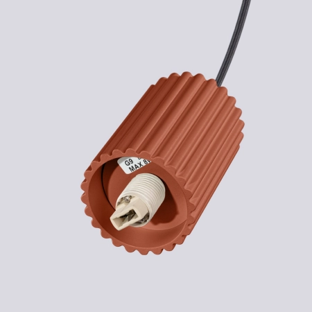 Lampa wisząca HALO 2P ochra czerwona SL.1975 - Sollux