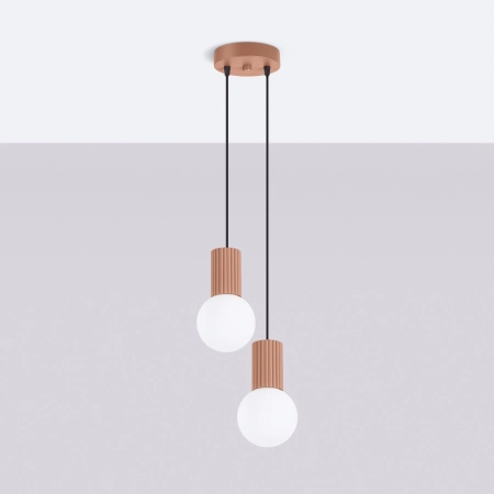 Lampa wisząca HALO 2P mocca SL.1976 - Sollux