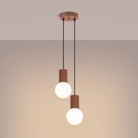 Lampa wisząca HALO 2P mocca SL.1976 - Sollux