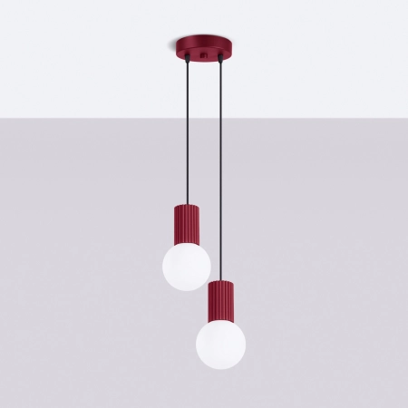 Lampa wisząca HALO 2P burgund SL.1979 - Sollux