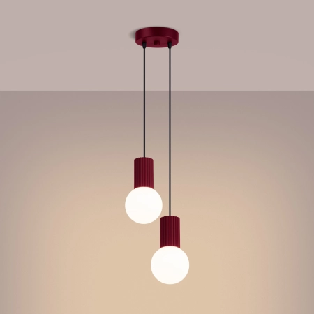 Lampa wisząca HALO 2P burgund SL.1979 - Sollux